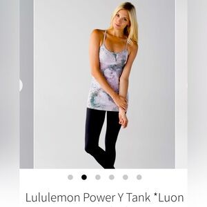 Lululemon Power Y Tank Sugar Crush Multi Size 6